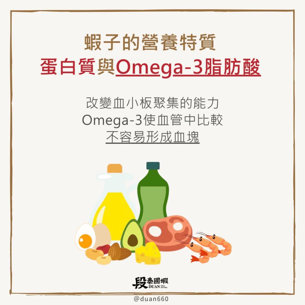 蝦子營養成分－Omega - 3 脂肪酸